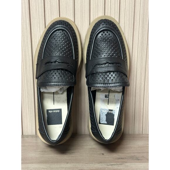Dolce Vita Women’s Ersula Perforated Loafers Black Size 5 - Picture 11 of 11